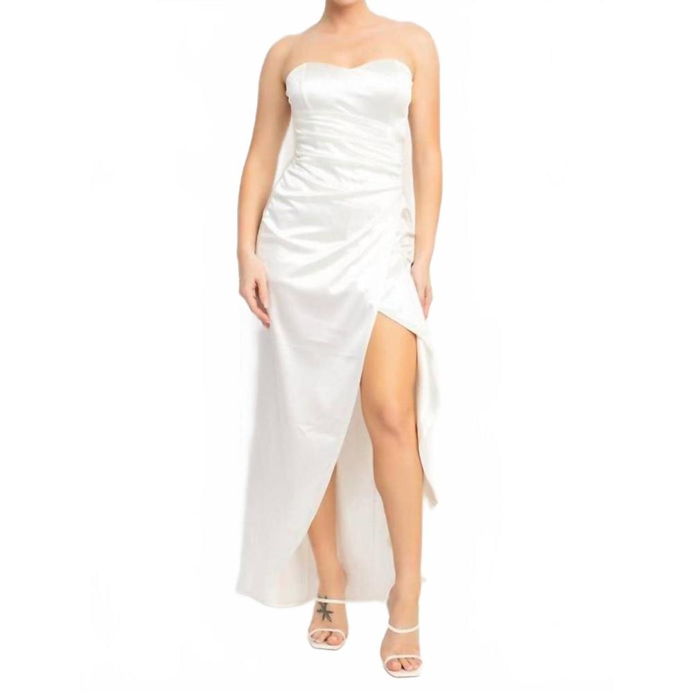 NEW SHOPIRISBASIC wrap tube dress in white